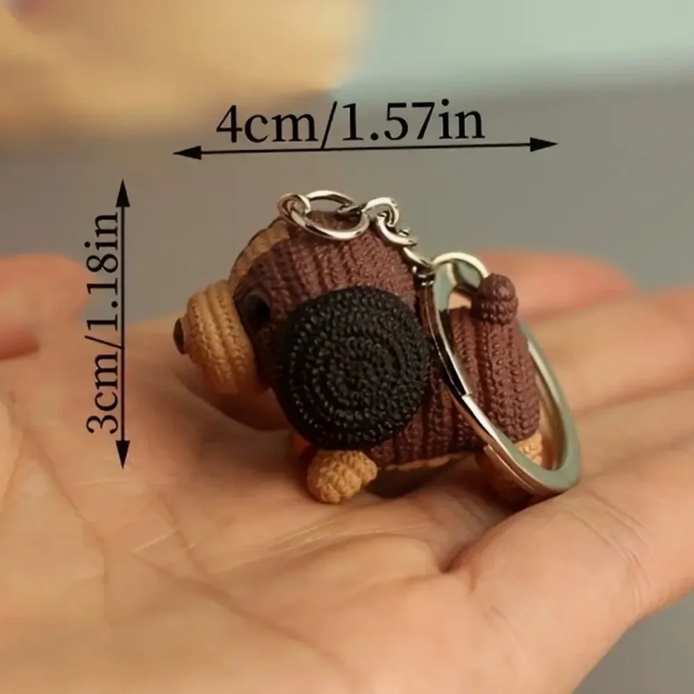 Frenchie Boston Terrier Resin Keychain - Key Ring